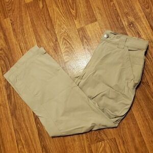 Ascend Hiking Pants Men 34x30 Khaki Zip Pockets Lightweight Stretch Outdoors
